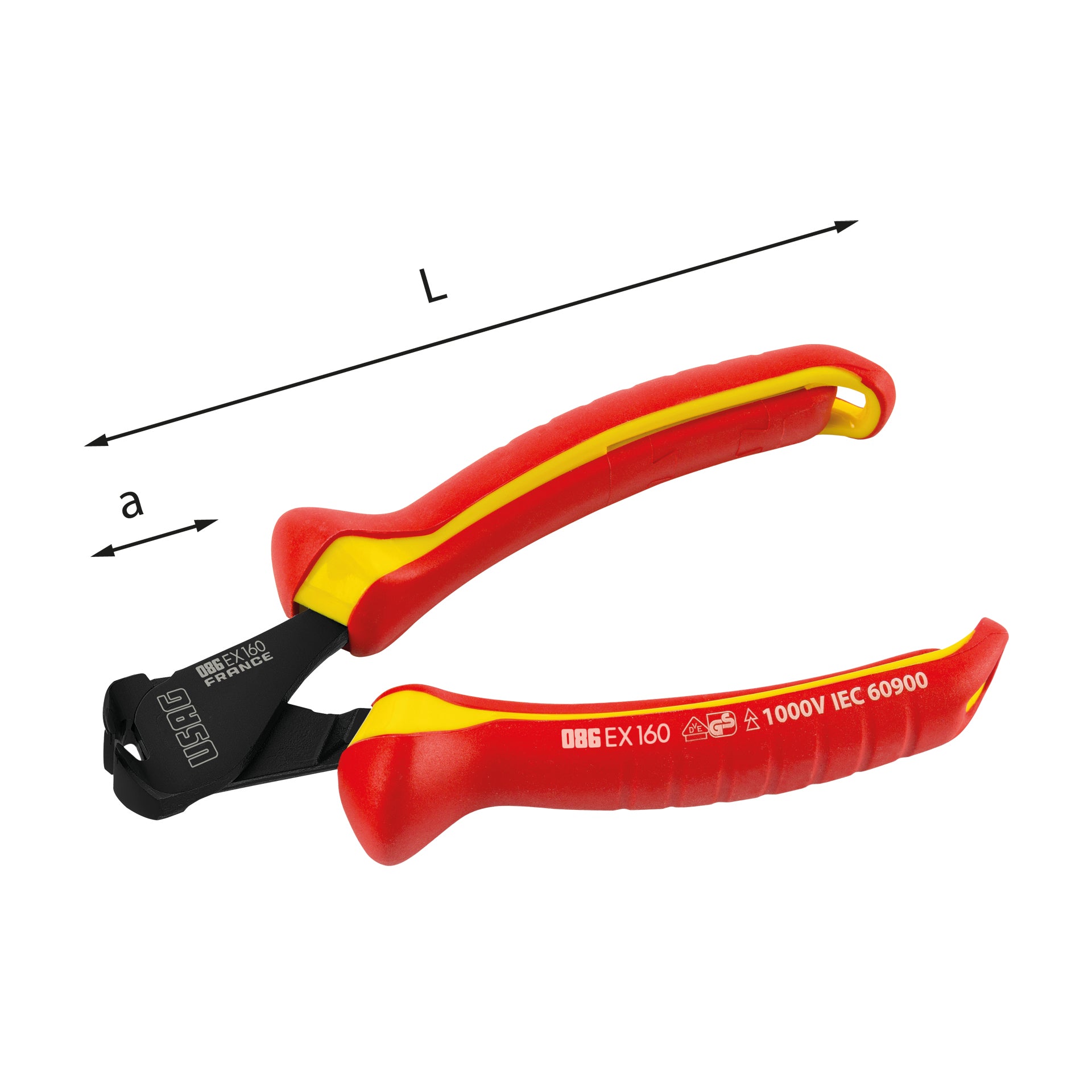 086 EX - Insulated front cutting pliers 1000 v - Usag - U00860103 086 EX - Insulated front cutting pliers 1000 v - Usag - U00860103